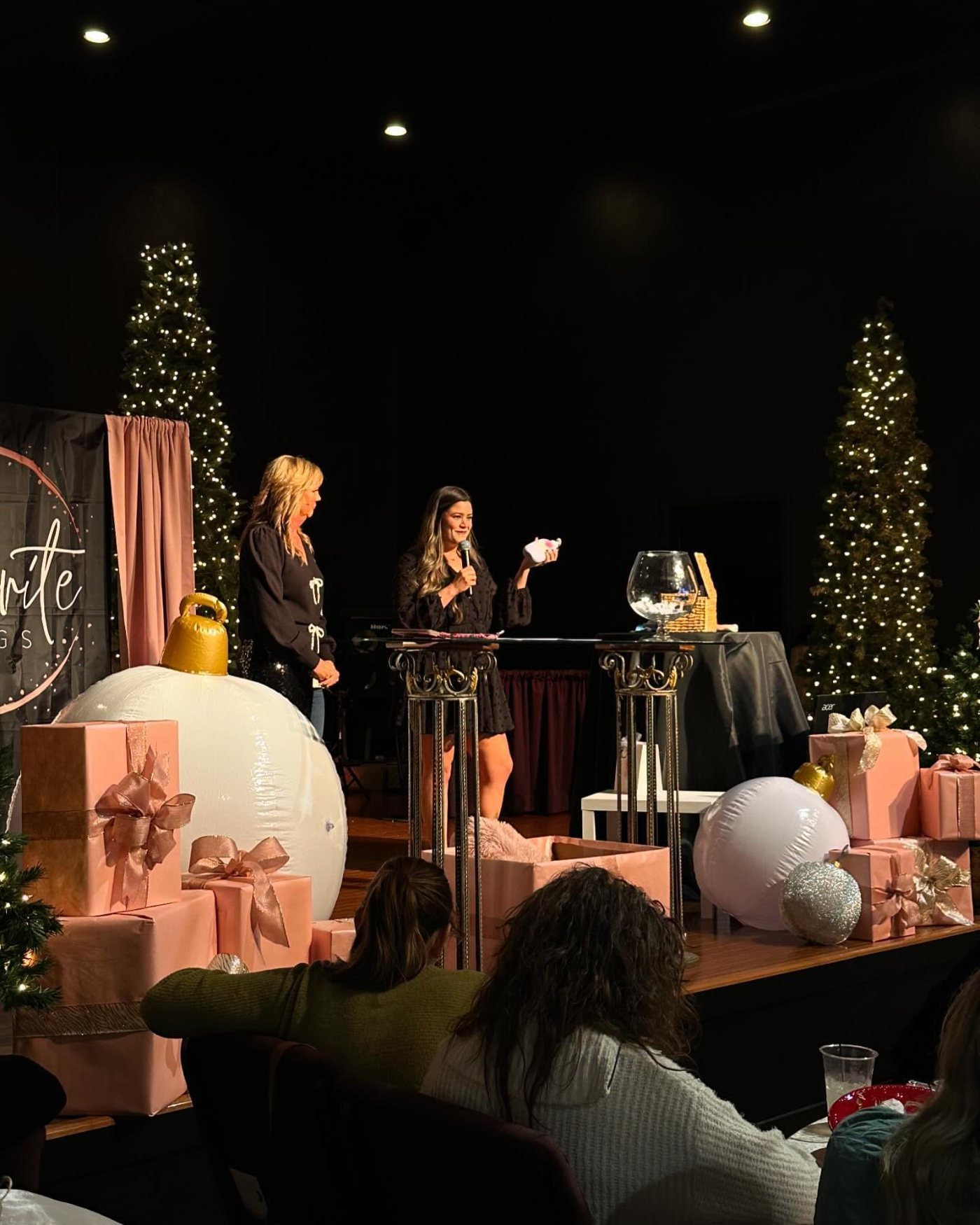 Sharing favorite finds on the stage at My Favorite Things